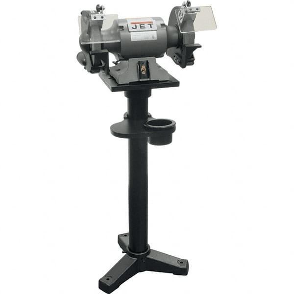 Jet - 8" Wheel Diam x 1" Wheel Width, 1 hp Bench Grinder - 1 Phase, 3,450 Max RPM, 115 Volts - Makers Industrial Supply