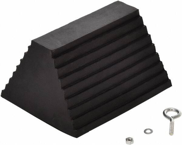 Vestil - 9-1/4" Wide x 6" High x 8" Deep, Rubber Wheel Chock - Makers Industrial Supply