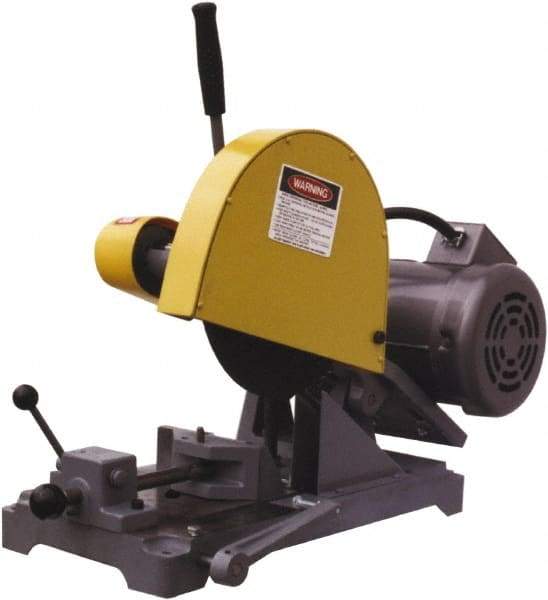 Kalamazoo - 10" Blade Diam, 5/8" Arbor Hole, Straight Chop & Cutoff Saw - 3,450 RPM, 3 hp, 220/440 Volts, 1 or 3 Phase - Makers Industrial Supply