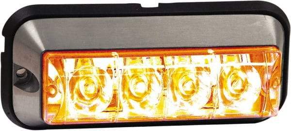 Buyers Products - Quad Flash Rate, Surface Mount Emergency Strobe Light Assembly - Powered by 12 to 24 Volts, Amber - Makers Industrial Supply