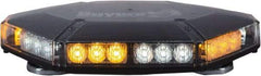 Buyers Products - Variable Flash Rate, Vacuum-Magnetic Mount Emergency LED Lightbar Assembly - Powered by DC, Amber & Clear - Makers Industrial Supply