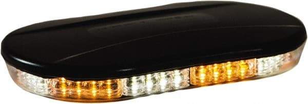 Buyers Products - Variable Flash Rate, Magnetic or Permanent Mount Emergency LED Lightbar Assembly - Powered by DC, Amber & Clear - Makers Industrial Supply