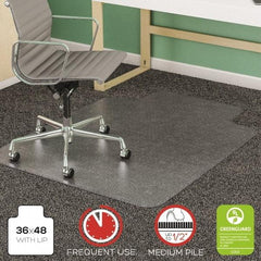 Deflect-o - 48" Long x 36" Wide, Chair Mat - Rectangular, Beveled Edge Style - Makers Industrial Supply