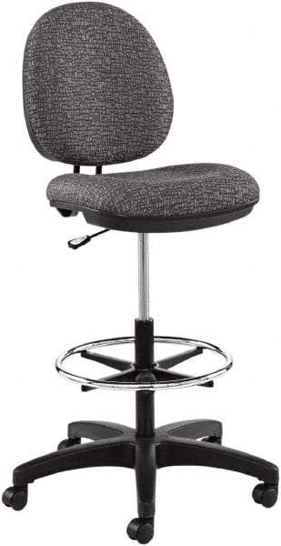 ALERA - 19-1/2 Inch Wide x 26-3/4 Inch Deep x 51-1/8 Inch High, Swivel Base, Swivel Task Chair - 100% Acrylic Seat, Graphite Gray - Makers Industrial Supply