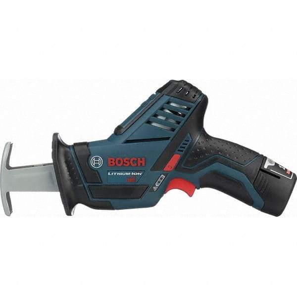 Bosch - 12V, 0 to 3,000 SPM, Cordless Reciprocating Saw - 0.5699" Stoke Length, Lithium-Ion Batteries Included - Makers Industrial Supply