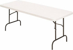 ALERA - 30" Long x 60" Wide x 29" High, Folding Table - Platinum - Makers Industrial Supply