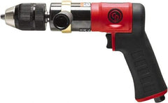 Chicago Pneumatic - 1/2" Keyless Chuck - Pistol Grip Handle, 600 RPM, 0.5 hp, 90 psi - Makers Industrial Supply