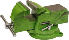 OEM Tools - 4" Jaw Width, 4" Opening Capacity, 1-57/64" Throat Depth, Cast Iron Swivel Bench Vise - Bolt Down Base Attachment - Makers Industrial Supply