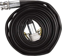 Dixon Valve & Coupling - 1-1/2" ID, 225 Working psi, White Polyester/Rubber Fire Hose, Single Jacket - Male x Female NST (NH) Ends, 50' Long, 675 Burst psi - Makers Industrial Supply