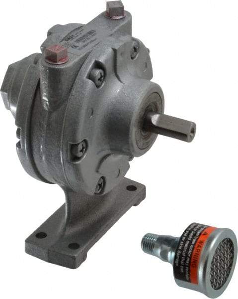 Gast - 3/4 hp Clockwise Foot Air Actuated Motor - 3,000 Max RPM, 1.13" Shaft Length, 4.94" OAL, 1/2" Shaft Diam - Makers Industrial Supply