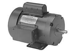 Leeson - 1-1/2 Max hp, 3,450 Max RPM, Electric AC DC Motor - 115, 208, 230 V Input, Single Phase, 56 Frame - Makers Industrial Supply