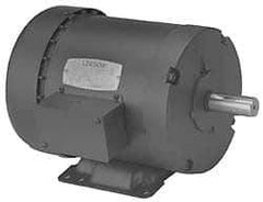 Leeson - 1/4 Max hp, 1,725 Max RPM, Electric AC DC Motor - 208-230/460 V Input, Three Phase, 48 Frame - Makers Industrial Supply