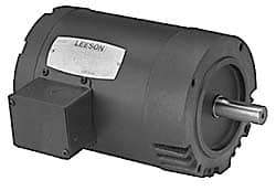 Leeson - 1/3 Max hp, 3,450 Max RPM, Electric AC DC Motor - 208-230/460 V Input, Three Phase, 56C Frame - Makers Industrial Supply