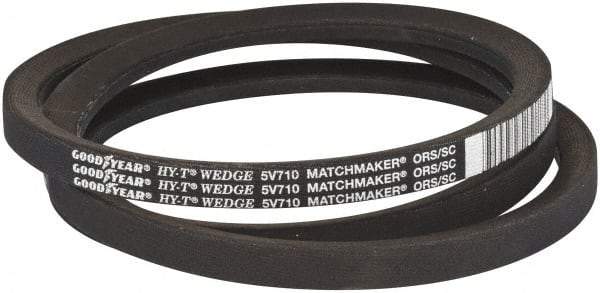 Continental ContiTech - Section 5V, 71" Outside Length, V-Belt - Fiber Reinforced Wingprene Rubber, HY-T Wedge MatchmakerEnvelope, No. 5V710 - Makers Industrial Supply