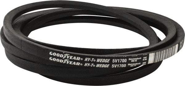 Continental ContiTech - Section 5V, 170" Outside Length, V-Belt - Fiber Reinforced Wingprene Rubber, HY-T Wedge MatchmakerEnvelope, No. 5V1700 - Makers Industrial Supply