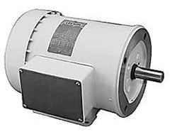 Leeson - 1/2 Max hp, 3,450 Max RPM, Electric AC DC Motor - 208-230/460 V Input, Three Phase, D56C Frame - Makers Industrial Supply