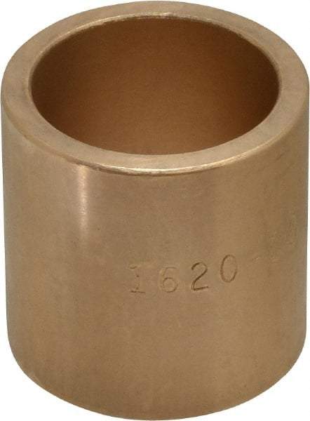 Made in USA - 1" Inside x 1-1/4" Outside Diam, Cast Bronze Sleeve Bearing - 1-1/4" OAL - Makers Industrial Supply