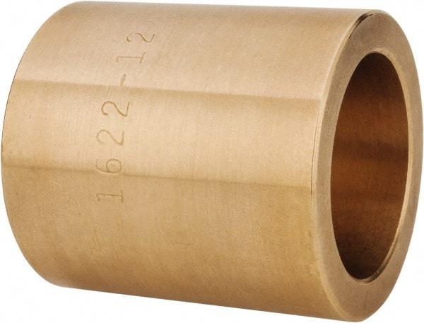 Made in USA - 1" Inside x 1-3/8" Outside Diam, Cast Bronze Sleeve Bearing - 1-1/2" OAL - Makers Industrial Supply