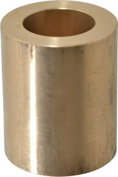 Made in USA - 1" Inside x 1-5/8" Outside Diam, Cast Bronze Sleeve Bearing - 2" OAL - Makers Industrial Supply