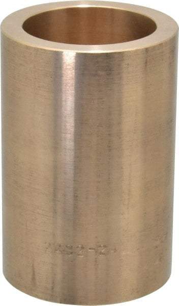 Made in USA - 1-1/2" Inside x 2" Outside Diam, Cast Bronze Sleeve Bearing - 3" OAL - Makers Industrial Supply