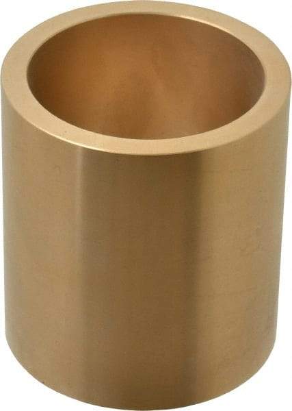 Made in USA - 2-1/4" Inside x 2-3/4" Outside Diam, Cast Bronze Sleeve Bearing - 3" OAL - Makers Industrial Supply