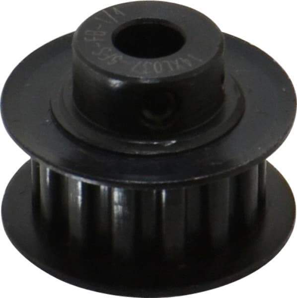 Power Drive - 14 Tooth, 1/4" Inside x 0.871" Outside Diam, Timing Belt Pulley - 1/4, 3/8" Belt Width, 0.891" Pitch Diam, Steel & Cast Iron - Makers Industrial Supply