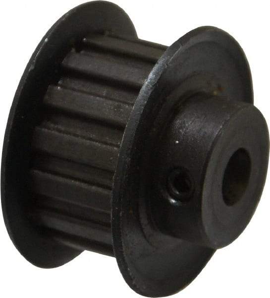 Power Drive - 15 Tooth, 1/4" Inside x 0.935" Outside Diam, Timing Belt Pulley - 1/4, 3/8" Belt Width, 0.955" Pitch Diam, Steel & Cast Iron - Makers Industrial Supply