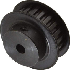 Power Drive - 22 Tooth, 1/4" Inside x 1.381" Outside Diam, Timing Belt Pulley - 1/4, 3/8" Belt Width, 1.401" Pitch Diam, Steel & Cast Iron - Makers Industrial Supply