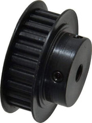 Power Drive - 24 Tooth, 1/4" Inside x 1.508" Outside Diam, Timing Belt Pulley - 1/4, 3/8" Belt Width, 1.528" Pitch Diam, Steel & Cast Iron - Makers Industrial Supply