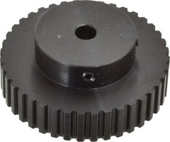 Power Drive - 40 Tooth, 5/16" Inside x 2.526" Outside Diam, Timing Belt Pulley - 1/4, 3/8" Belt Width, 2.546" Pitch Diam, Steel & Cast Iron - Makers Industrial Supply