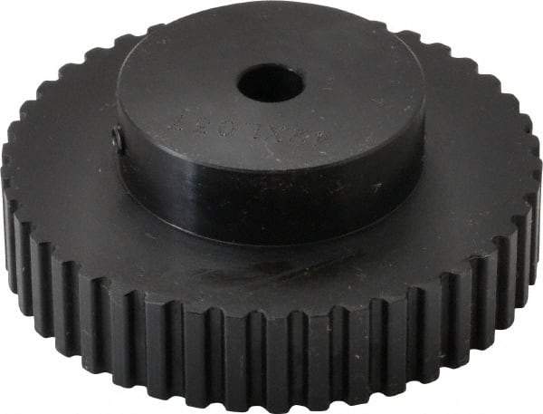 Power Drive - 42 Tooth, 5/16" Inside x 2.654" Outside Diam, Timing Belt Pulley - 1/4, 3/8" Belt Width, 2.674" Pitch Diam, Steel & Cast Iron - Makers Industrial Supply