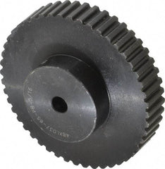 Power Drive - 48 Tooth, 5/16" Inside x 3.036" Outside Diam, Timing Belt Pulley - 1/4, 3/8" Belt Width, 3.056" Pitch Diam, Steel & Cast Iron - Makers Industrial Supply