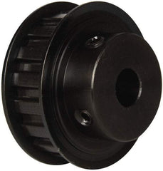 Power Drive - 17 Tooth, 1/2" Inside x 2" Outside Diam, Timing Belt Pulley - 1/2" Belt Width, 2.029" Pitch Diam, Steel & Cast Iron - Makers Industrial Supply