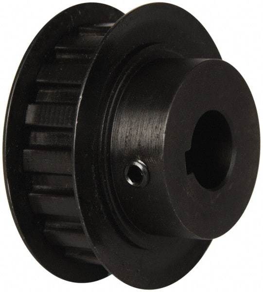 Power Drive - 17 Tooth, 5/8" Inside x 2" Outside Diam, Timing Belt Pulley - 1/2" Belt Width, 2.029" Pitch Diam, Steel & Cast Iron - Makers Industrial Supply