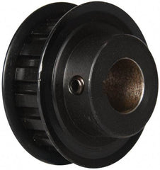 Power Drive - 17 Tooth, 3/4" Inside x 2" Outside Diam, Timing Belt Pulley - 1/2" Belt Width, 2.029" Pitch Diam, Steel & Cast Iron - Makers Industrial Supply