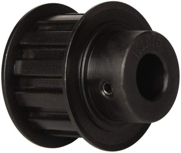 Power Drive - 12 Tooth, 1/2" Inside x 1.402" Outside Diam, Timing Belt Pulley - 3/4" Belt Width, 1.432" Pitch Diam, Steel & Cast Iron - Makers Industrial Supply