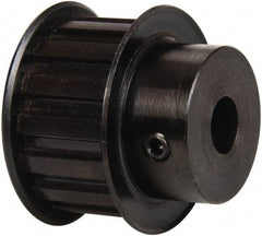 Power Drive - 15 Tooth, 1/2" Inside x 1.76" Outside Diam, Timing Belt Pulley - 3/4" Belt Width, 1.79" Pitch Diam, Steel & Cast Iron - Makers Industrial Supply