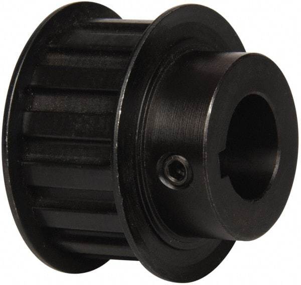 Power Drive - 15 Tooth, 3/4" Inside x 1.76" Outside Diam, Timing Belt Pulley - 3/4" Belt Width, 1.79" Pitch Diam, Steel & Cast Iron - Makers Industrial Supply