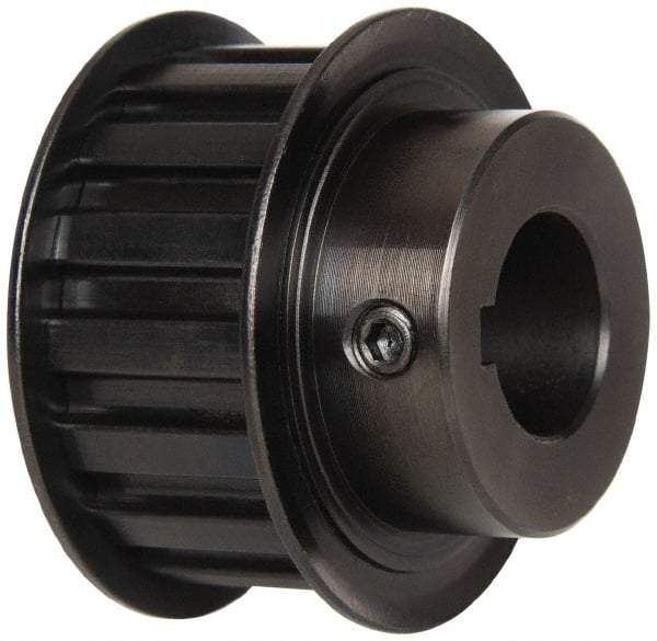 Power Drive - 16 Tooth, 3/4" Inside x 1.88" Outside Diam, Timing Belt Pulley - 3/4" Belt Width, 1.91" Pitch Diam, Steel & Cast Iron - Makers Industrial Supply