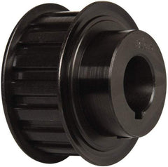 Power Drive - 17 Tooth, 3/4" Inside x 2" Outside Diam, Timing Belt Pulley - 3/4" Belt Width, 2.029" Pitch Diam, Steel & Cast Iron - Makers Industrial Supply