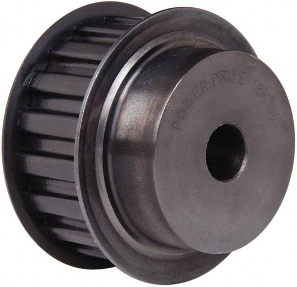 Power Drive - 18 Tooth, 5/8" Inside x 2.811" Outside Diam, Timing Belt Pulley - 3/4, 1" Belt Width, 2.865" Pitch Diam, Steel & Cast Iron - Makers Industrial Supply