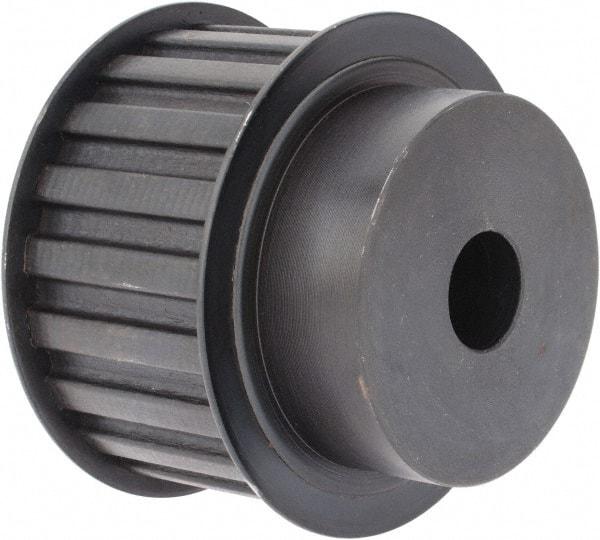 Power Drive - 20 Tooth, 3/4" Inside x 3.129" Outside Diam, Timing Belt Pulley - 1-1/2" Belt Width, 3.183" Pitch Diam, Steel & Cast Iron - Makers Industrial Supply