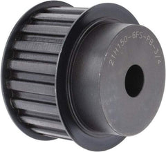 Power Drive - 21 Tooth, 3/4" Inside x 3.288" Outside Diam, Timing Belt Pulley - 1-1/2" Belt Width, 3.342" Pitch Diam, Steel & Cast Iron - Makers Industrial Supply