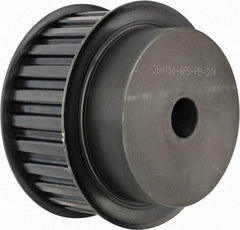 Power Drive - 26 Tooth, 3/4" Inside x 4.084" Outside Diam, Timing Belt Pulley - 1-1/2" Belt Width, 4.138" Pitch Diam, Steel & Cast Iron - Makers Industrial Supply