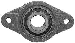 Value Collection - 197mm OAL2-Bolt Flange Bearing - 7700 Lb Dyn Cap, Cast Iron - Makers Industrial Supply