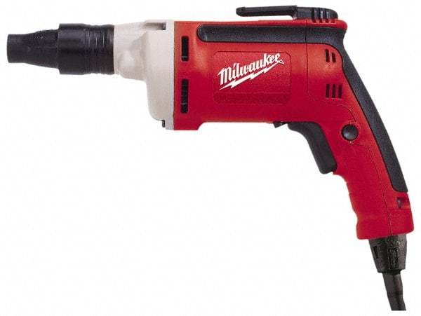 Milwaukee Tool - Pistol Grip Handle, 2,500 RPM, 10 to 140 In/Lb Torque, Electric Screwdriver - 1/4" Bit Holder, 120 Volts, 6.5 Amps - Makers Industrial Supply