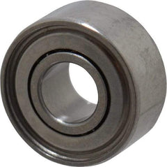 Value Collection - 1/8" Bore Diam, 5/16" OD, Double Shield Miniature Radial Ball Bearing - 9/64" Wide, 1 Row, Round Bore, 40 Lb Static Capacity, 124 Lb Dynamic Capacity - Makers Industrial Supply