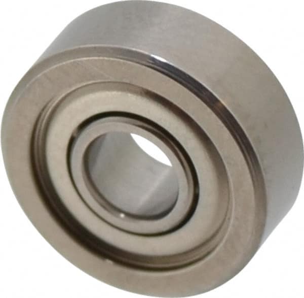 Value Collection - 5/64" Bore Diam, 1/4" OD, Double Shield Miniature Radial Ball Bearing - 9/64" Wide, 1 Row, Round Bore, 23 Lb Static Capacity, 70 Lb Dynamic Capacity - Makers Industrial Supply