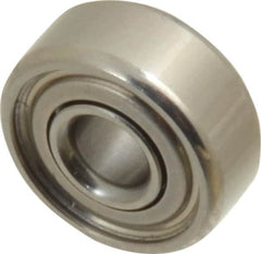 Value Collection - 1/8" Bore Diam, 3/8" OD, Double Shield Miniature Radial Ball Bearing - 5/32" Wide, 1 Row, Round Bore, 49 Lb Static Capacity, 144 Lb Dynamic Capacity - Makers Industrial Supply