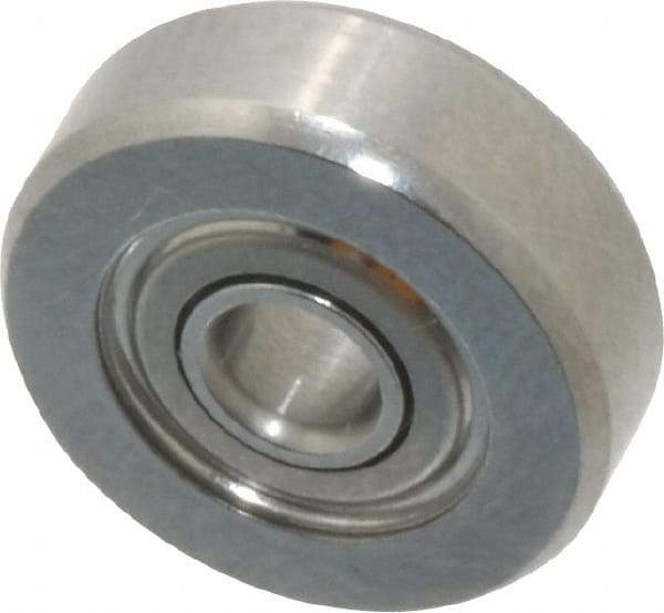 Value Collection - 1/8" Bore Diam, 1/2" OD, Double Shield Miniature Radial Ball Bearing - 11/64" Wide, 1 Row, Round Bore, 49 Lb Static Capacity, 144 Lb Dynamic Capacity - Makers Industrial Supply